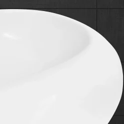 Vasque en céramique blanc avec bonde de vidage pour salle de bain 630x420x120 mm