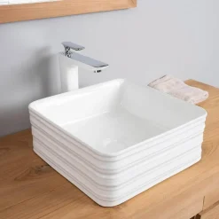 Vasque en céramique carré Trooper 39cm