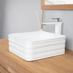 Vasque en céramique carré Trooper 39cm