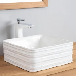 Vasque en céramique carré Trooper 39cm