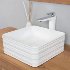 Vasque en céramique carré Trooper 39cm