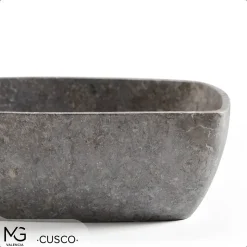 Vasque en marbre naturel CUSCO GREY 40x40x15 cm