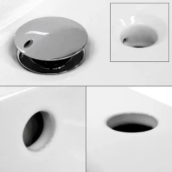 Vasque encastré lavabo Evier salle de bain en ceramique blanc 610 x 465 x 175 mm
