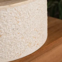 Vasque lave main à poser de salle de bain en marbre Elbe crème 35 cm