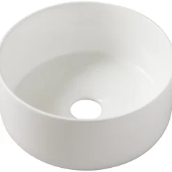 Vasque Lave mains Jany 25 cm - Blanc brillant - Faible diamètre - Rebords fins
