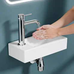 Vasque lave-mains sortie gauche (36,5x18x9cm) - DILECI