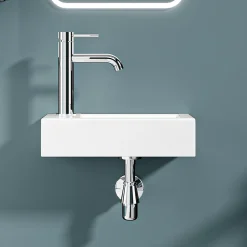 Vasque lave-mains sortie gauche (36,5x18x9cm) - DILECI