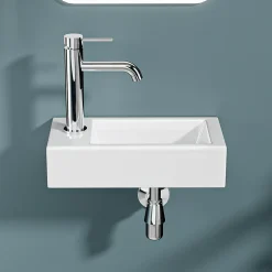 Vasque lave-mains sortie gauche (36,5x18x9cm) - DILECI