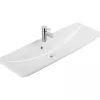 Vasque murale ou à encastrer céramique traditionnelle SANINDUSA Look 103x36 blanc