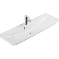 Vasque murale ou à encastrer céramique traditionnelle SANINDUSA Look 103x36 blanc