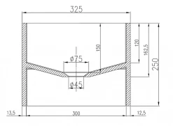 Vasque murale 32,5x32,5x25cm en fonte minérale avec espace de rangement - PB2035