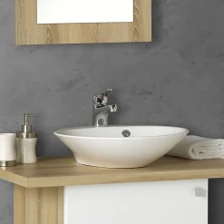 Vasque ronde à poser RESIBOL 45 cm - Blanc