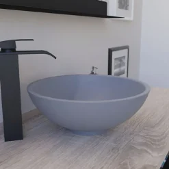 Vasque ronde à poser TREND - Gris mat