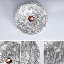 Vasque ronde creuse effet gris zébré (diamètre 40 cm) - DILECI