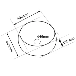 Vasque ronde creuse effet gris zébré (diamètre 40 cm) - DILECI