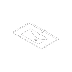 Vasque résine 80Cm NOLAN - bain-bain