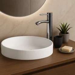 Vasque semi-encastrée 40 cm en Solid surface - Lucia