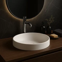 Vasque semi-encastrée 40 cm en Solid surface - Lucia