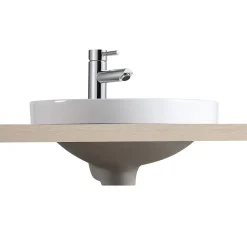 Vasque semi-encastrée ronde céramique blanc Carla