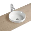 Vasque semi-encastrée ronde céramique blanc Aito