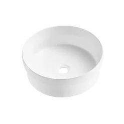 Vasque semi-encastrée ronde céramique blanc Aito