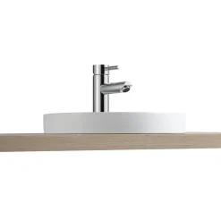 Vasque semi-encastrée ronde céramique blanc Aito