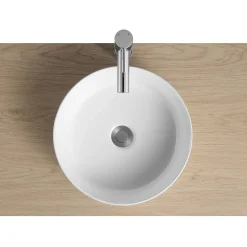 Vasque semi-encastrée ronde céramique blanc Aito