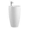 Vasque sur pied cylindrique blanche - D50 x H83 cm - MILOS II