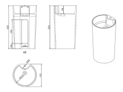 Vasque sur pied cylindrique TOTAM