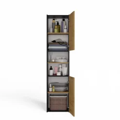 VERONA - Armoire de salle de bains - 170x40x30 cm - Meuble colonne de rangement SDB