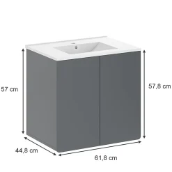 Vicco Meuble sous lavabo Gris