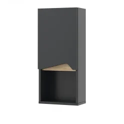 Vicco Armoire de Anthracite 30x67cm avec porte et compartiment ouvert