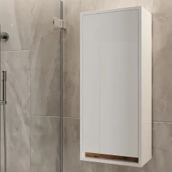 Vicco Armoire de Blanc brillant/Chêne doré 81.6x35cm avec porte