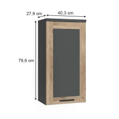 Vicco Armoire de salle de bain Anthracite/Viking Oak 40.3x79.6cm