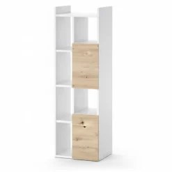 Vicco Armoire de salle de bain Blanc 36x117cm avec 2 tiroirs