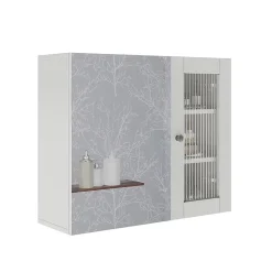 Vicco Armoire de toilette Blanc 60x50cm avec miroir
