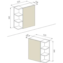 Vicco Armoire de toilette Sonoma 62x64cm