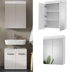 Vicco Armoire de toilette Blanc 60x77cm