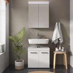 Vicco Armoire de toilette Blanc 60x77cm