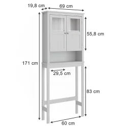 Vicco Armoire de toilette Blanc 69x171cm