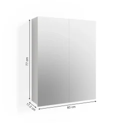 Vicco Armoire de toilette Blanc 60x77cm