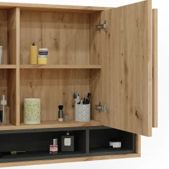 Vicco Armoire de toilette Chêne Artisan/Anthracite 80x72cm