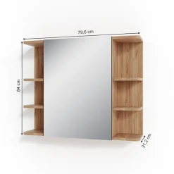 Vicco Armoire de toilette Chêne de force doré 79.6x64cm