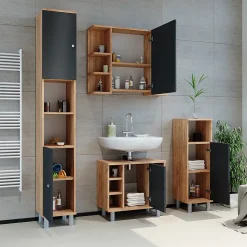 Vicco Armoire de toilette Chêne de force doré 79.6x64cm