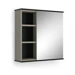 Vicco Armoire de toilette Grège 60x60cm avec miroir