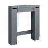 Vicco Armoire de toilette Gris 89x99cm avec 2 distributeurs de papier toilette