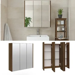 Vicco Armoire de toilette Anthracite Haute brillance 67.4x68cm
