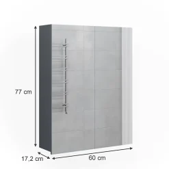 Vicco Armoire de toilette Anthracite 60x77cm
