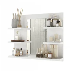 Vicco Armoire de toilette Blanc 58.8x50cm avec des étagères