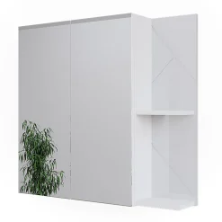 Vicco Armoire de toilette Blanc Haute brillance 80x75cm